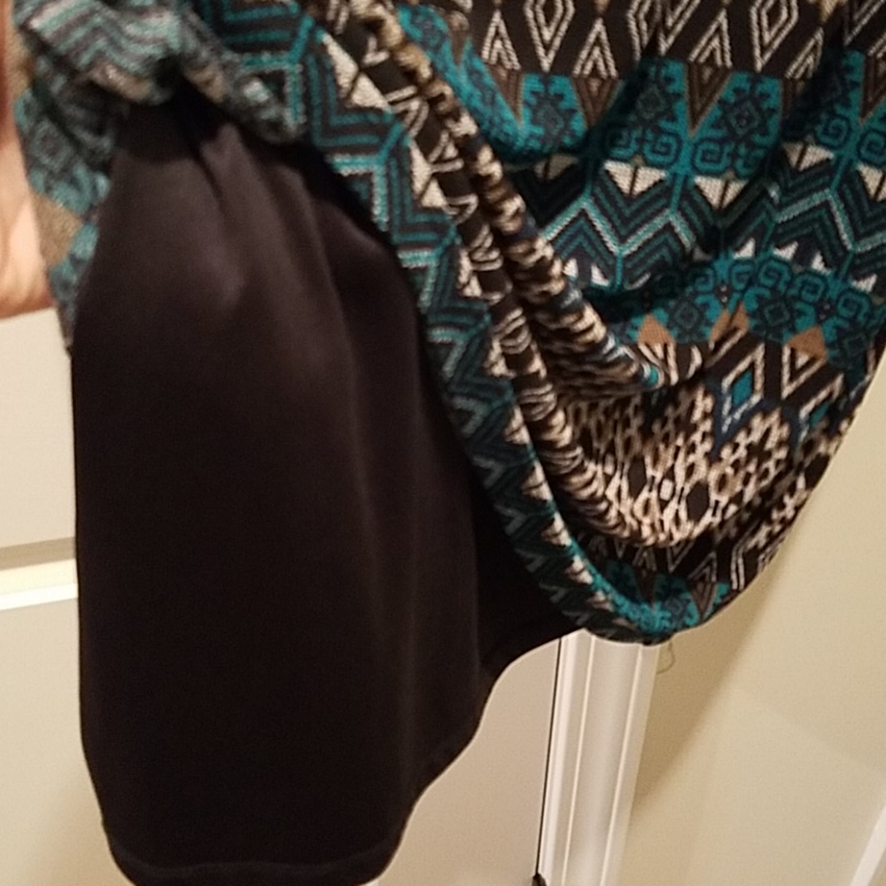 Perceptions turquoise and black dress - Picture 3 of 5
